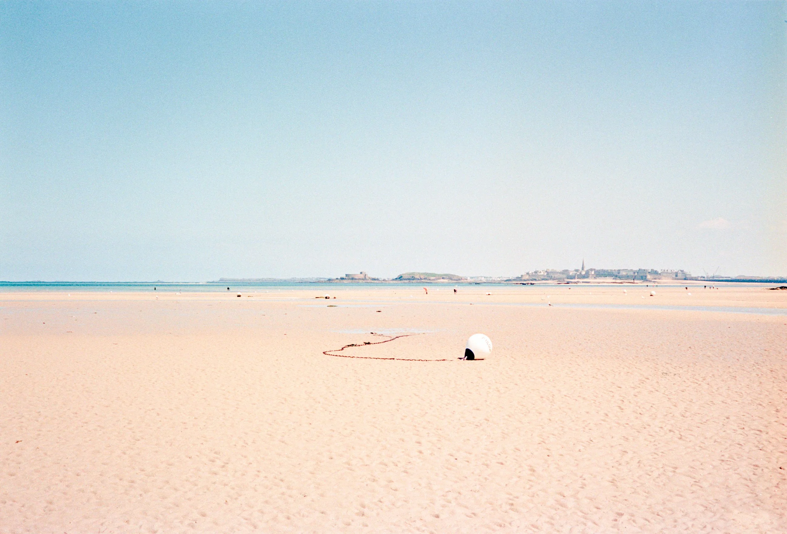 Sea photographed on film